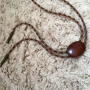 Great handcrafted woven leather bolo